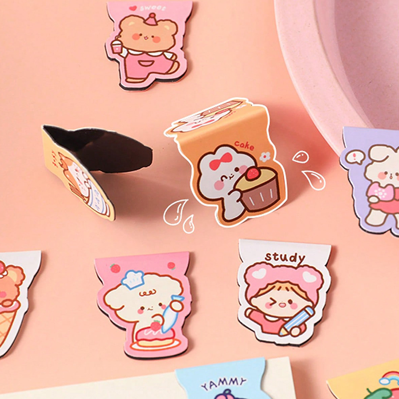 Bookmark Magnetic Clip - 5 pezzi simpatico cartone animato orso