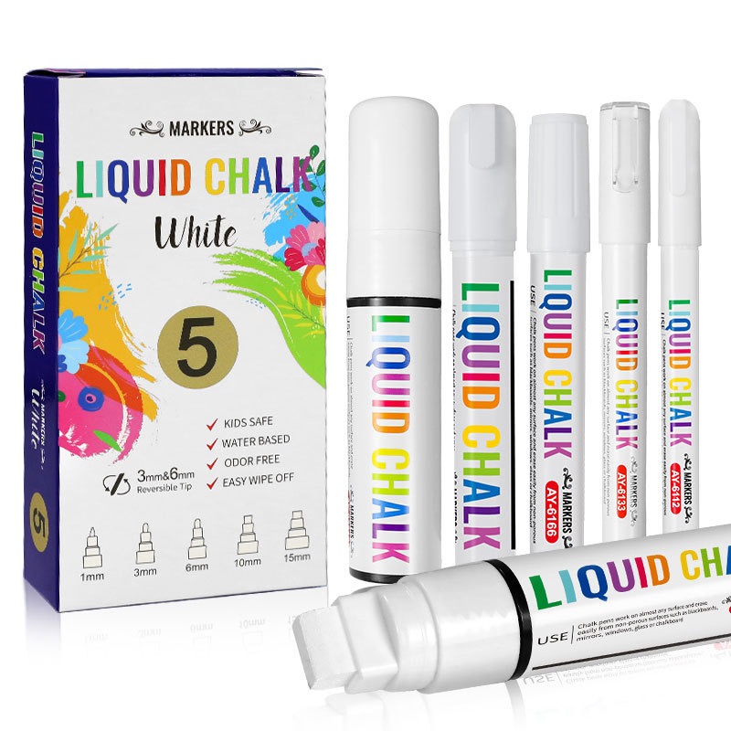 Whiteboard Marker Set - 5 pezzi/set pennarelli a gesso bianco
