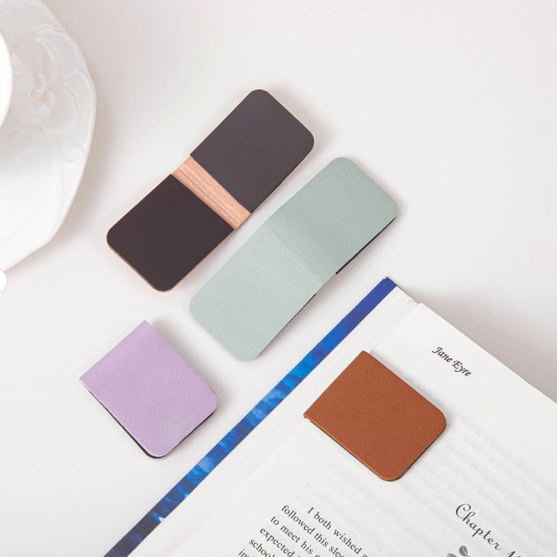 Bookmark Magnetic Clip - Segnalibro Magnetico in Pelle Premium, Forma