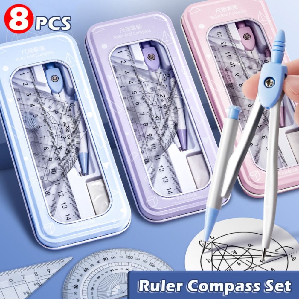 Ruler Set Transparent - Set di 8 Pezzi: Righello in