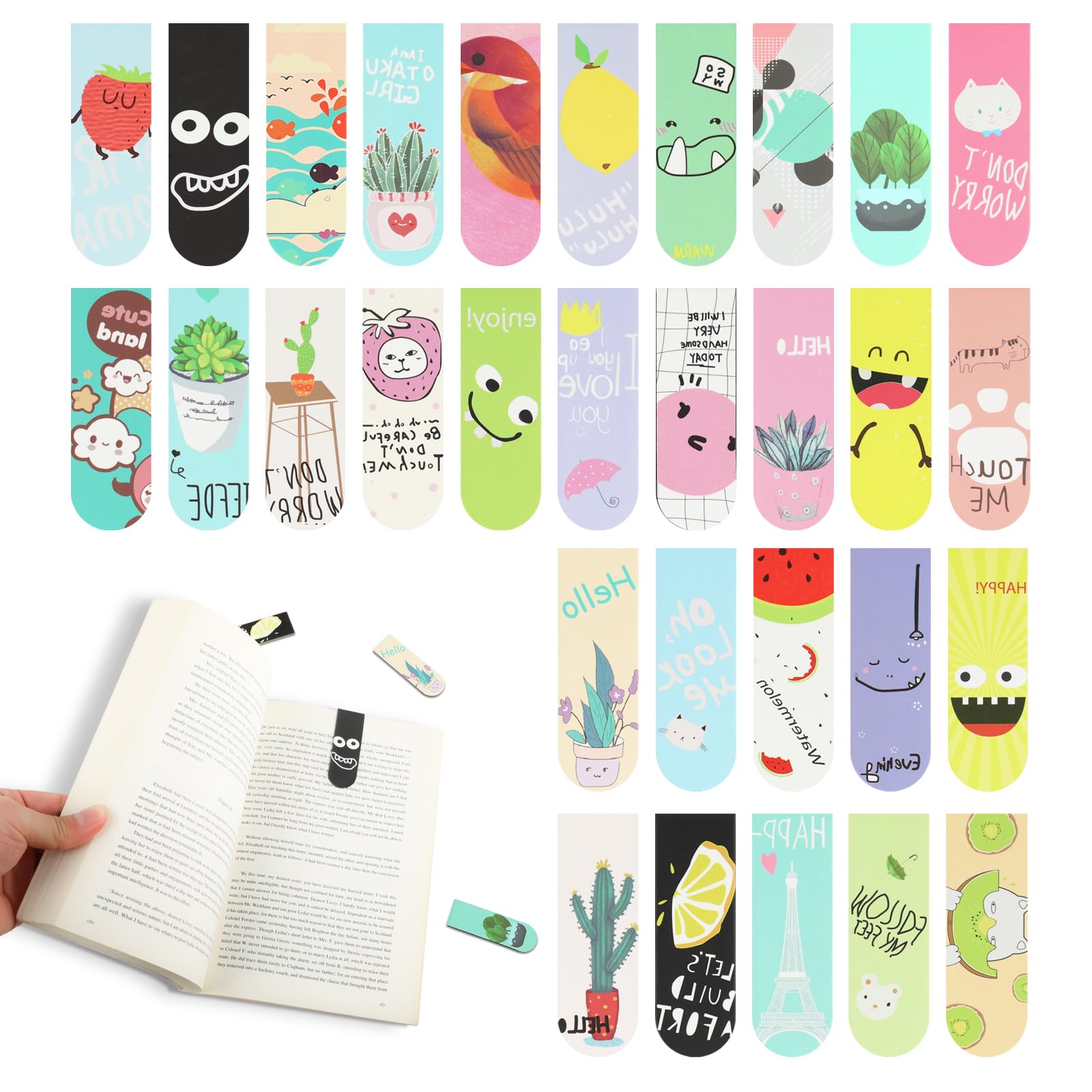 Bookmark Magnetic Clip - Segnalibri magnetici da 18 pezzi/30 pezzi
