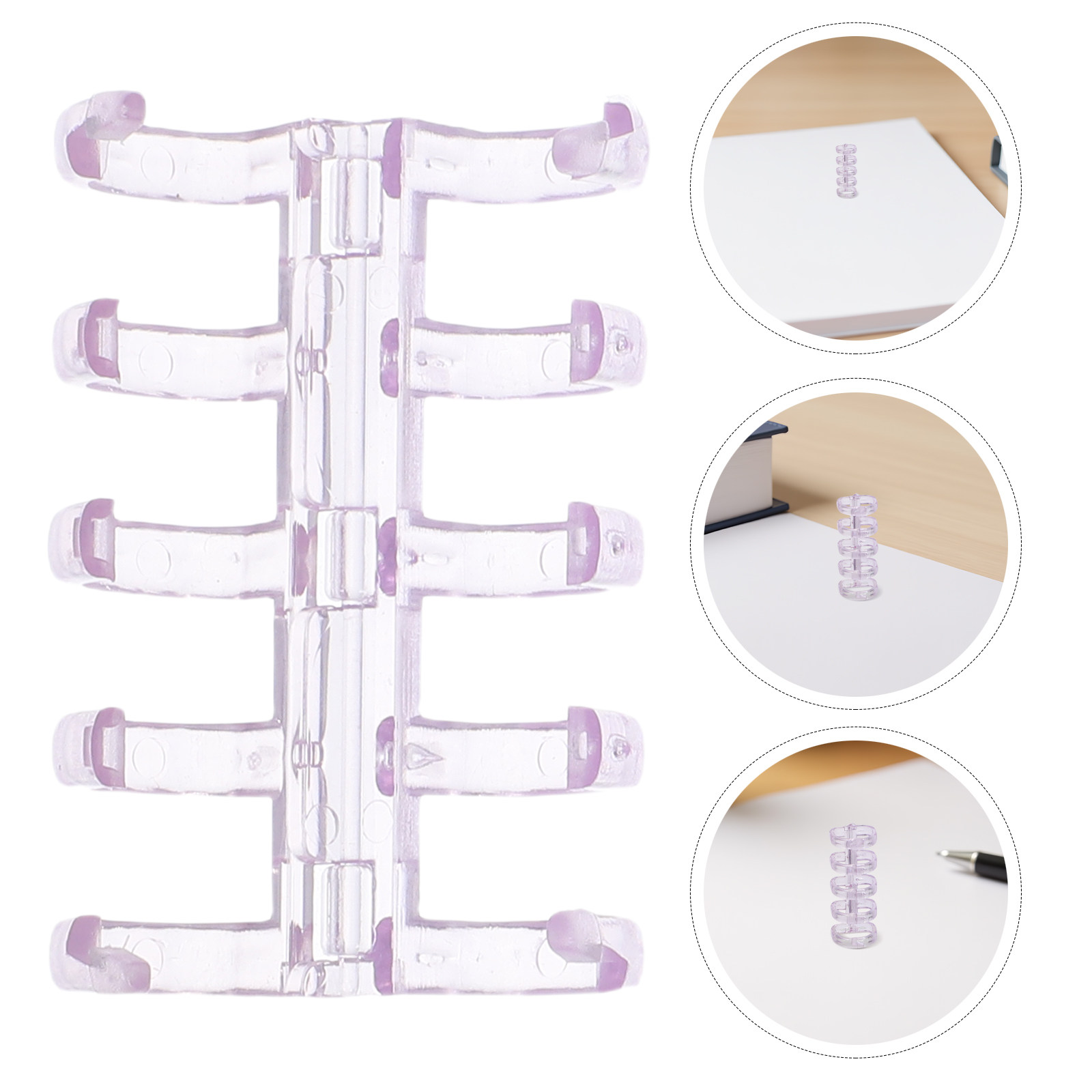 Binding Comb Plastic - 100 Pezzi Anelli di Rilegatura in