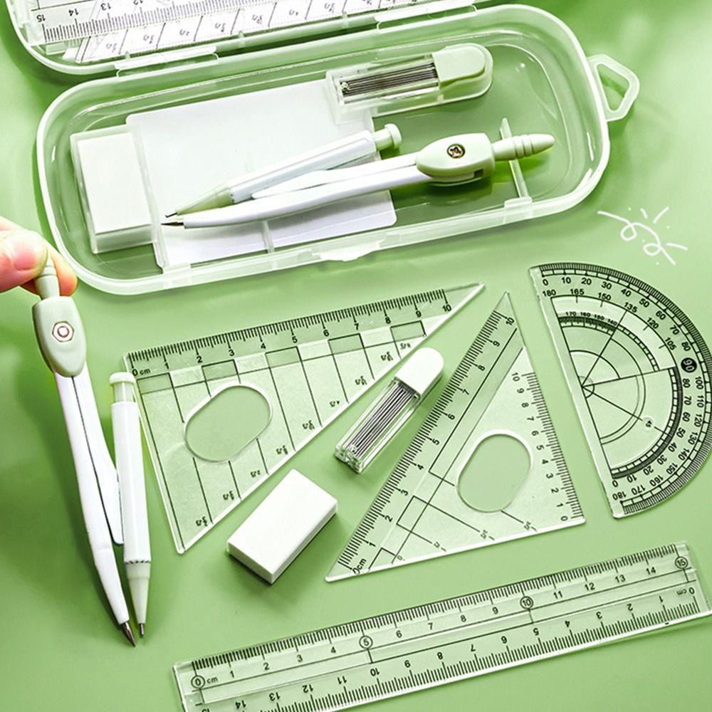 Ruler Set Transparent - Set di 8 pezzi: righello in