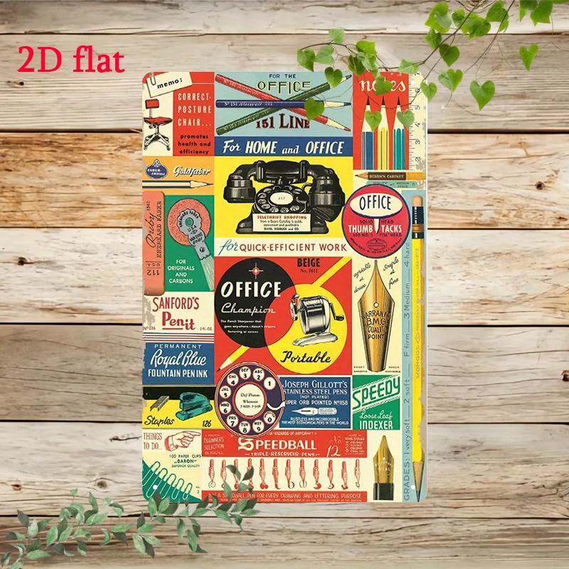 Office Stationery And Supply - Insegna in metallo vintage per ufficio