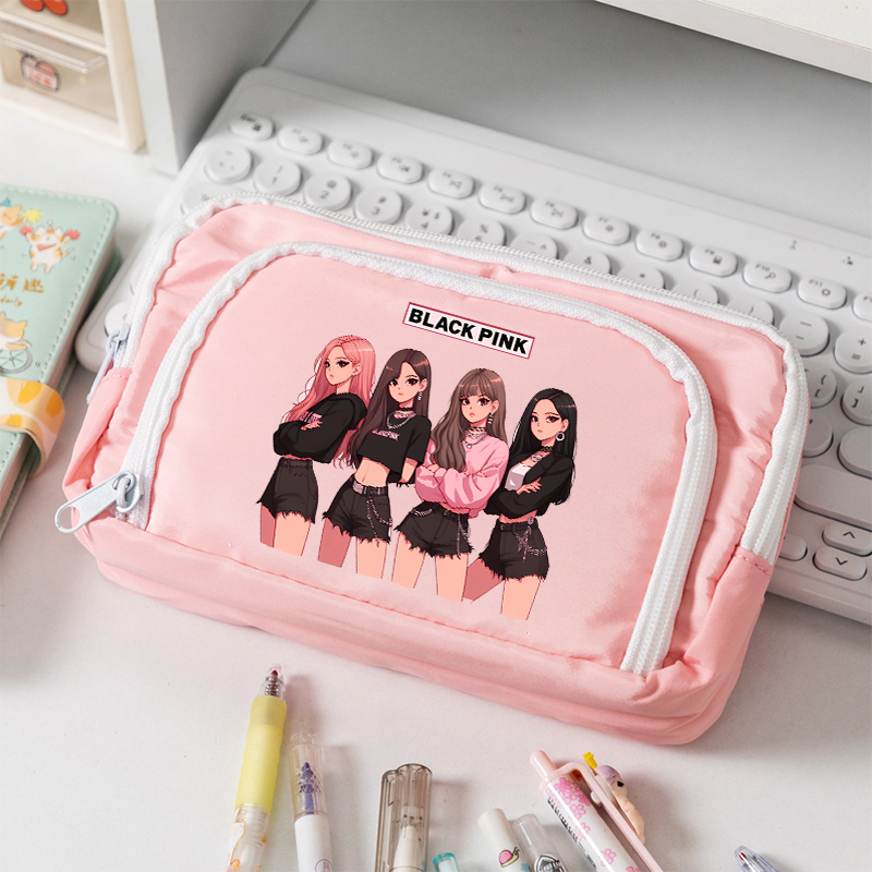 Stationery Supplier - Astuccio in tela nero BlackPink di