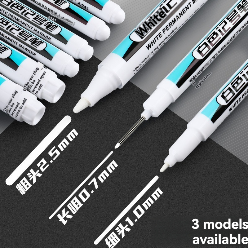 Whiteboard Marker Set - Set di 1/10/20 Pennarelli Permanenti Bianchi