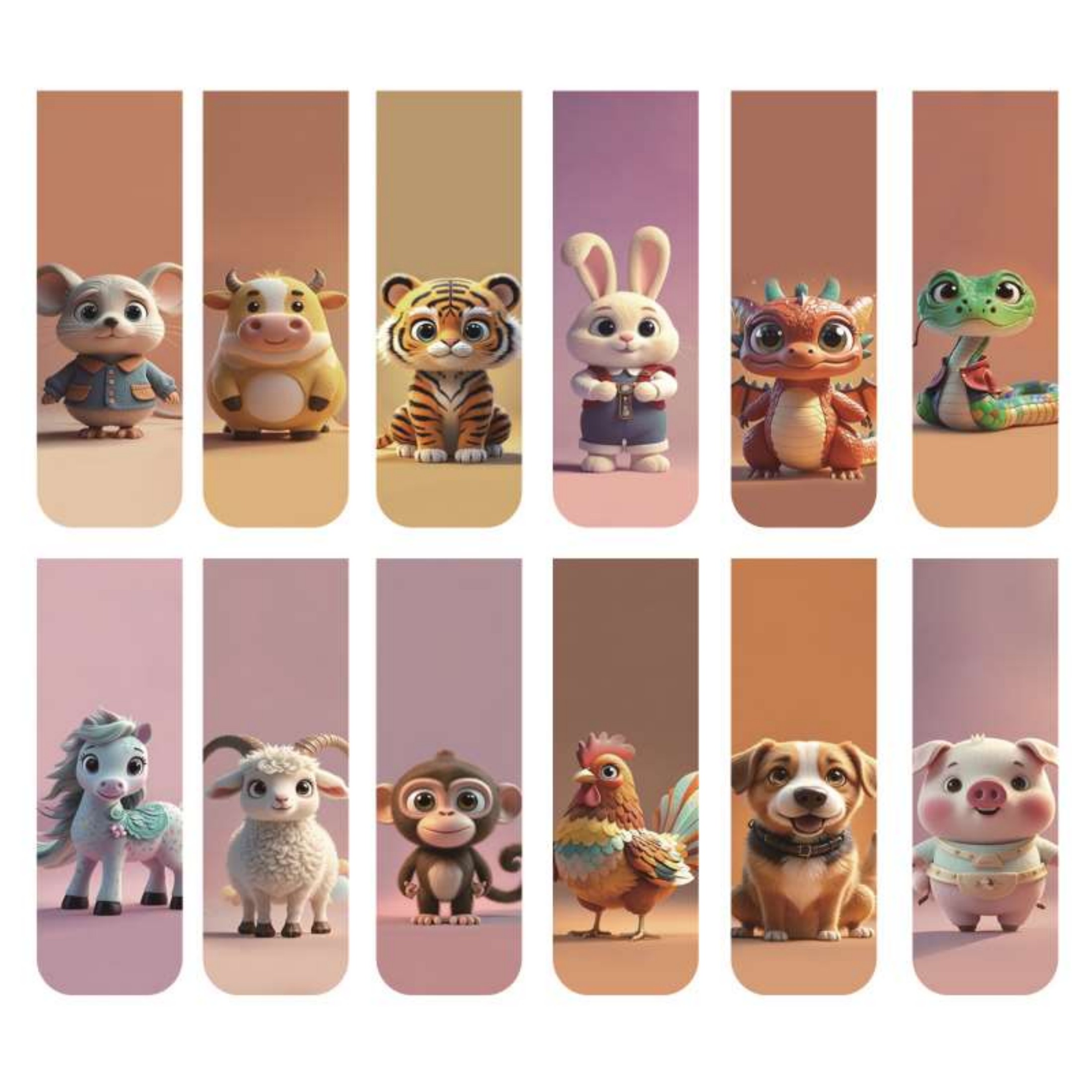 Bookmark Magnetic Clip - 12 adorabili segnalibri magnetici con dodici