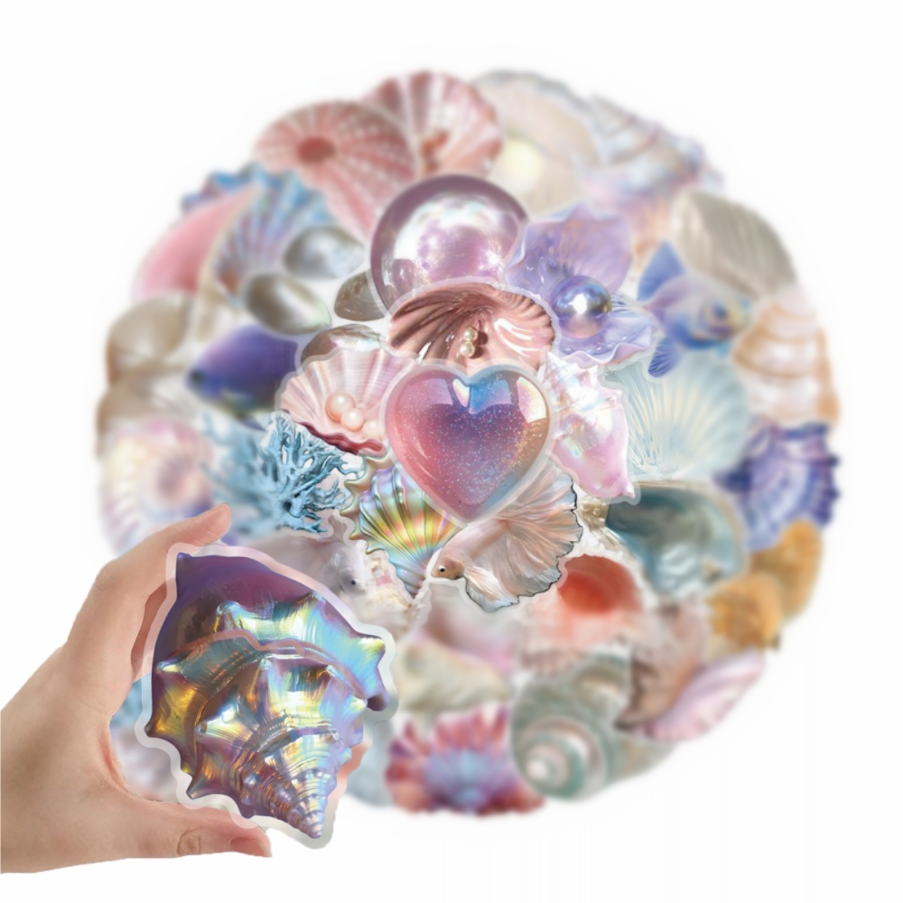 Memo Pad Sticky - 50 pezzi di adesivi graffiti conchiglia