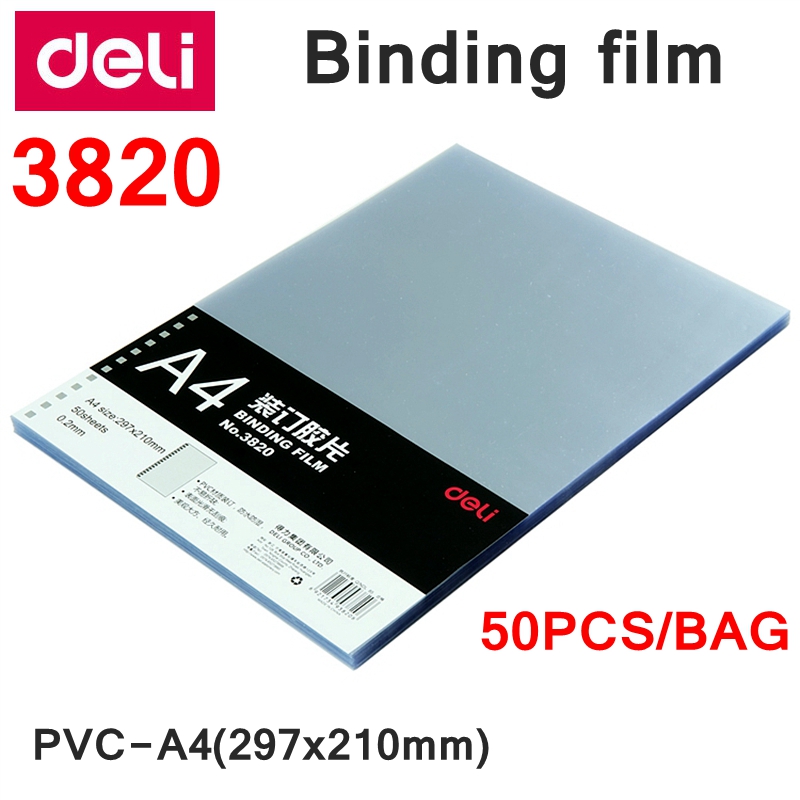 Binding Comb Plastic - 50 Pezzi Deli 3820 A4 Pellicola