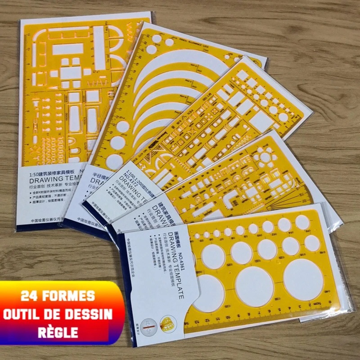 Set di modelli di disegno geom - Ruler Set Transparent recensione e prezzo