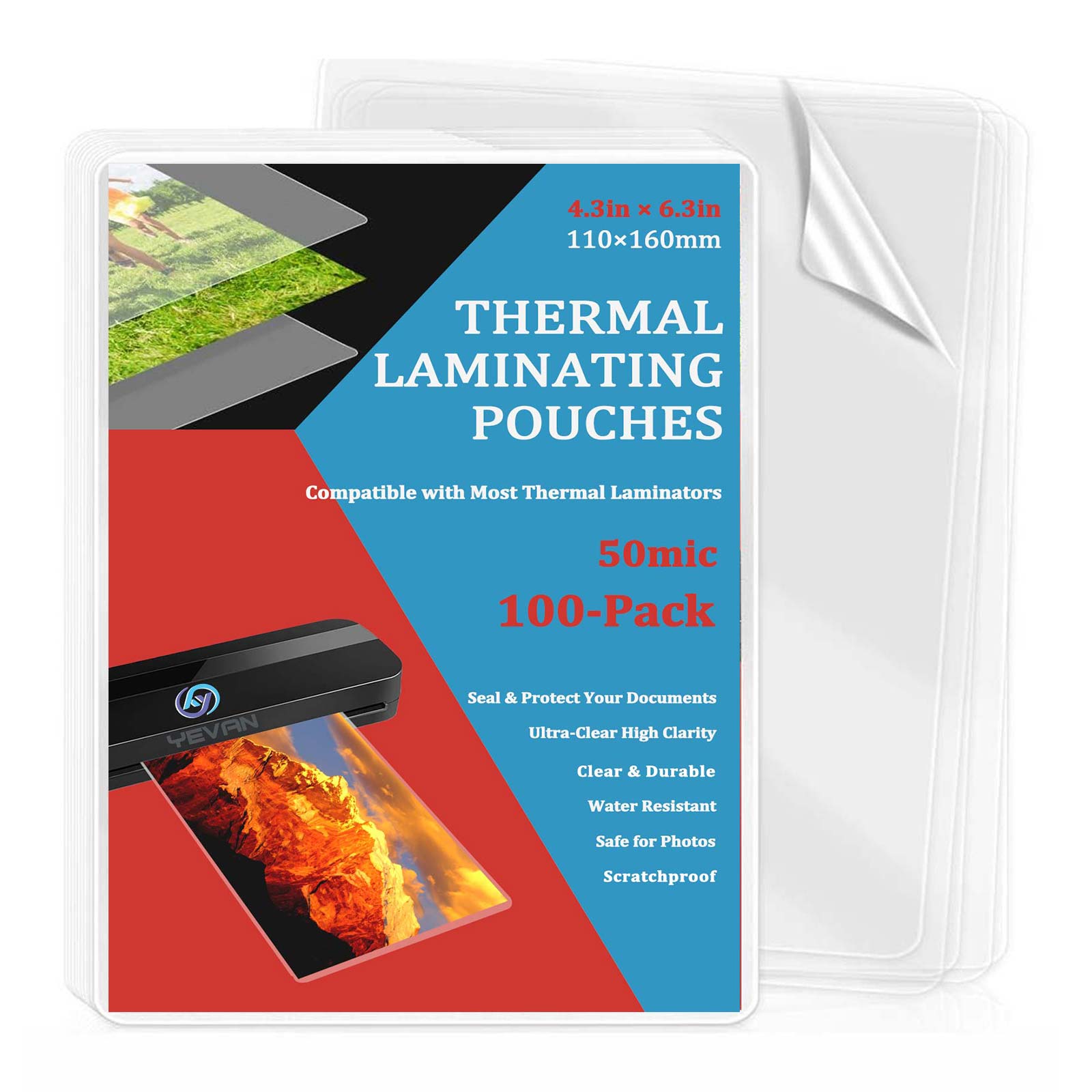 100 Fogli di Pellicole per Lam - Document Laminator Pouch recensione e prezzo
