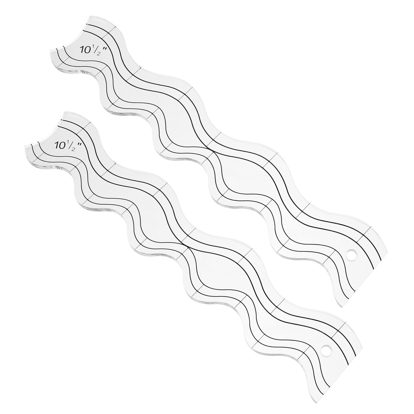 Set di 2 Righelli Ondulati in  - Ruler Set Transparent recensione e prezzo
